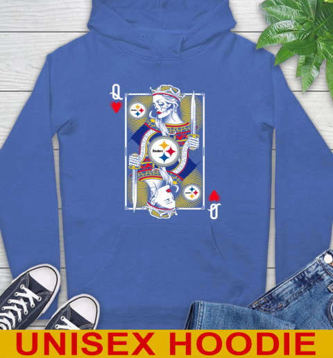 NFL Football Pittsburgh Steelers The Queen Of Hearts Card Shirt Hoodie 9