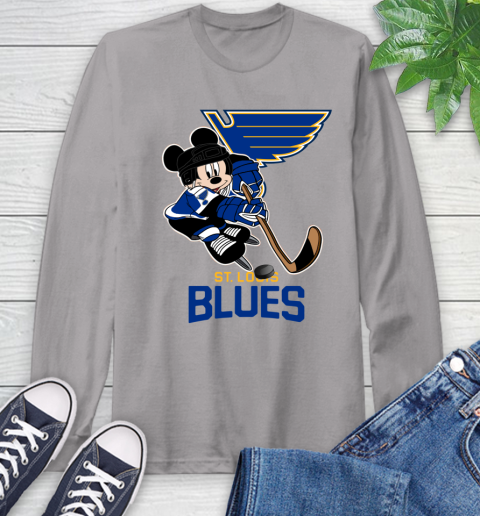 NHL St.Louis Blues Mickey Mouse Disney Hockey T Shirt Long Sleeve T-Shirt 6