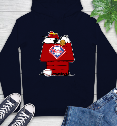 MLB Philadelphia Phillies Snoopy Woodstock The Peanuts Movie Baseball T Shirt_000 Hoodie 4