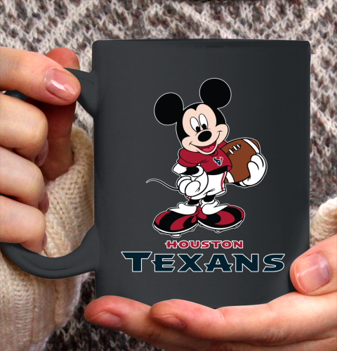 NFL Football Houston Texans Cheerful Mickey Mouse Shirt Ceramic Mug 15oz