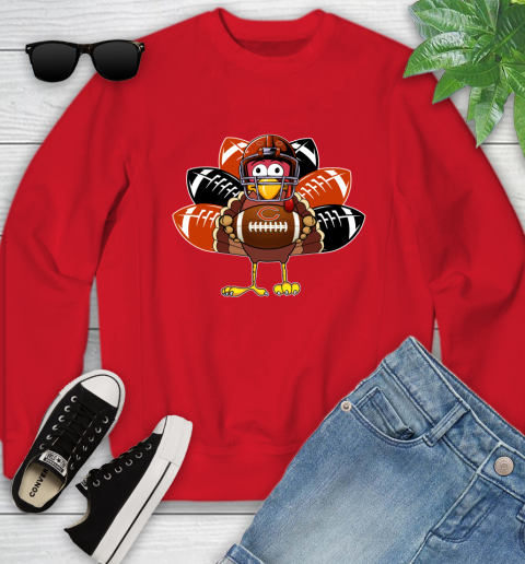 Chicago Bears Turkey Thanksgiving Day Youth Sweatshirt 9
