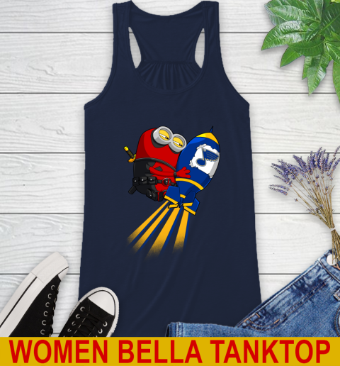 NHL Hockey St.Louis Blues Deadpool Minion Marvel Shirt Racerback Tank 9