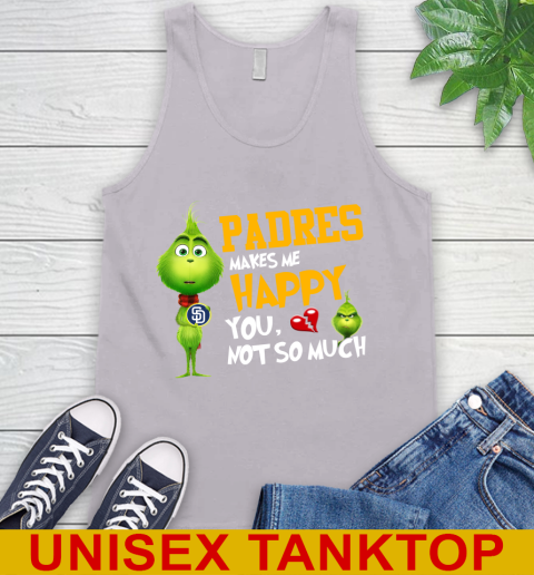 MLB San Diego Padres Makes Me Happy You Not So Much Grinch Baseball Sports Tank Top 3