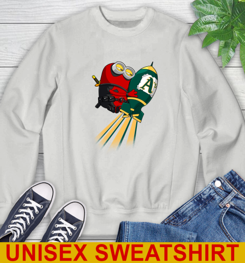 MLB Baseball Oakland Athletics Deadpool Minion Marvel Shirt Sweatshirt 5
