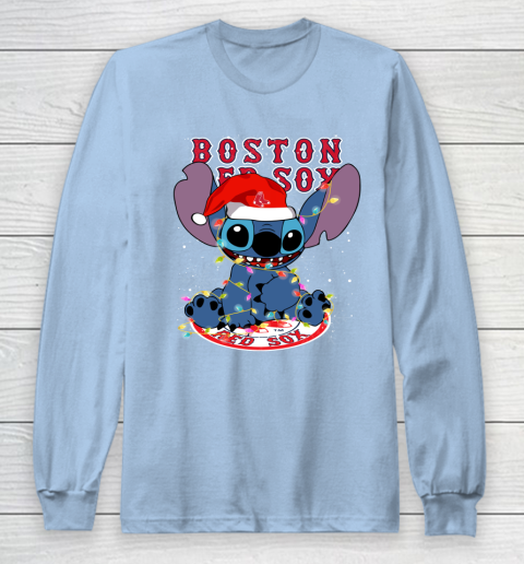 Boston Red Sox MLB noel stitch Baseball Christmas Long Sleeve T-Shirt 5