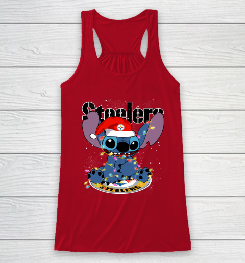 Pittsburgh Steelers NFL Football noel stitch Christmas Racerback Tank 4