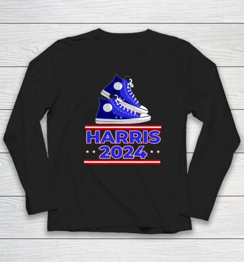 HARRIS 2024 Vote President Kamala Election Sneakers Meme Long Sleeve T-Shirt