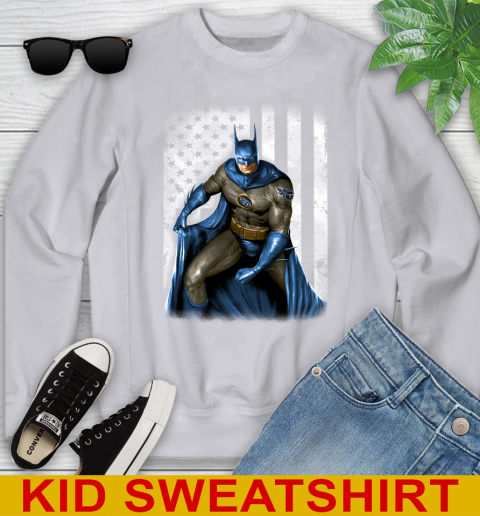 Tennessee Titans NFL Football Batman DC American Flag Shirt Youth Sweatshirt 3