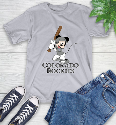 MLB Baseball Colorado Rockies Cheerful Mickey Mouse Shirt T-Shirt 6