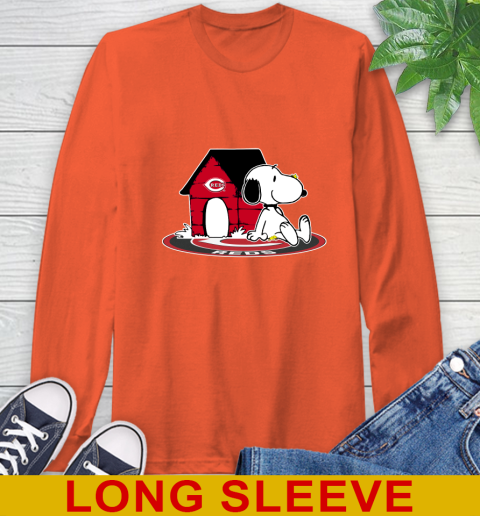 MLB Baseball Cincinnati Reds Snoopy The Peanuts Movie Shirt Long Sleeve T-Shirt 5