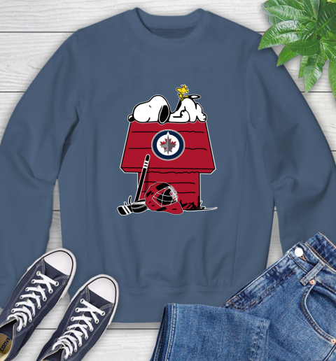 Winnipeg Jets NHL Hockey Snoopy Woodstock The Peanuts Movie Sweatshirt 7