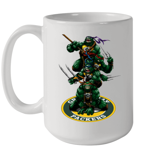 NFL Football Green Bay Packers Teenage Mutant Ninja Turtles Shirt Ceramic Mug 15oz