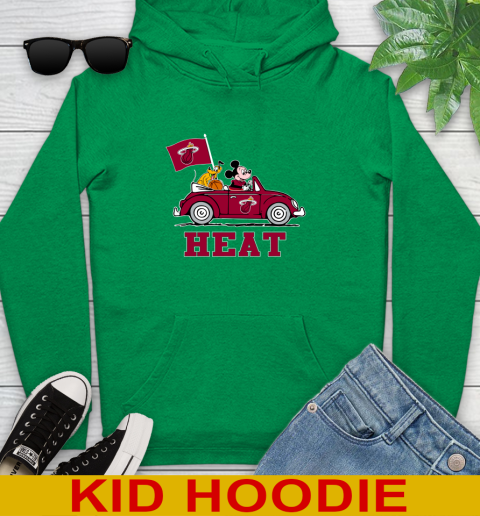 NBA Basketball Miami Heat Pluto Mickey Driving Disney Shirt Youth Hoodie - Image 9