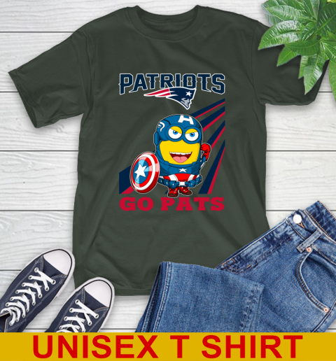 NFL Football New England Patriots Captain America Marvel Avengers Minion Shirt T-Shirt 6