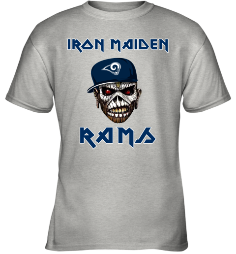NFL Los Angeles Rams Iron Maiden Rock Band Music Football Sports OtuHPCHZ8LV youth t shirt 26 95 151514 front ash
