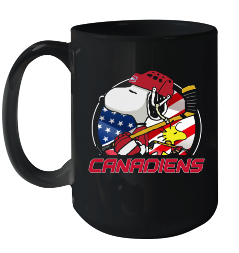 t2bv montreal canadienssnoopy and woodstock nhl ceramic mug 150 54 front black
