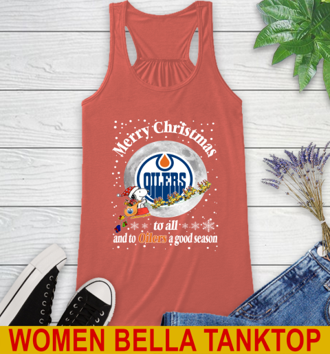 Edmonton Oilers Merry Christmas To All And To Oilers A Good Season NHL Hockey Sports Racerback Tank 3