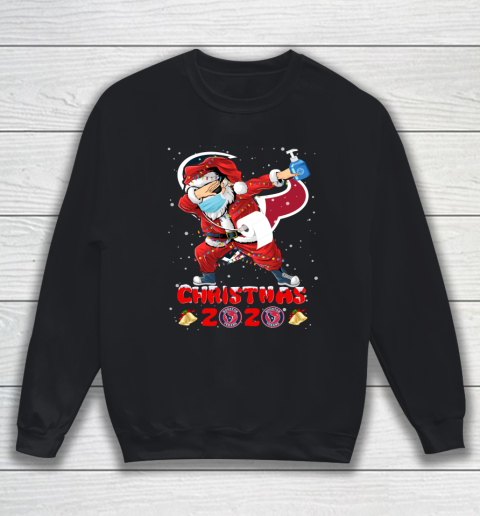 Houston Texans Funny Santa Claus Dabbing Christmas 2020 NFL Sweatshirt
