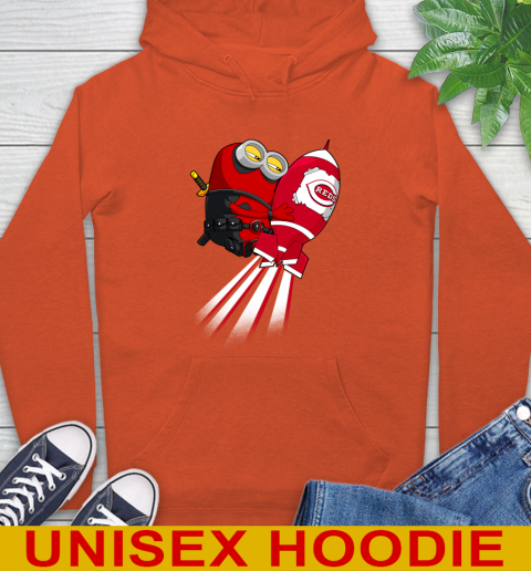 MLB Baseball Cincinnatim Reds Deadpool Minion Marvel Shirt Hoodie 4