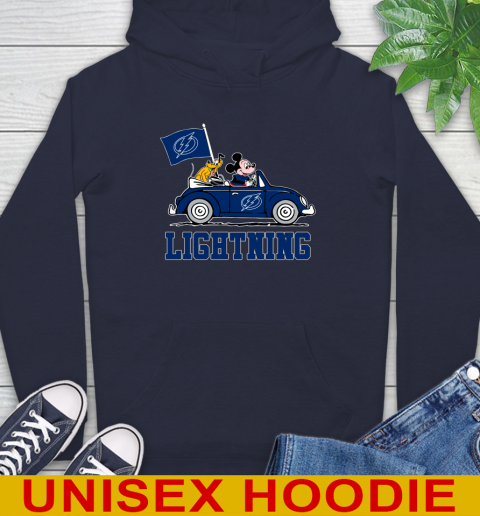 NHL Hockey Tampa Bay Lightning Pluto Mickey Driving Disney Shirt Hoodie 4