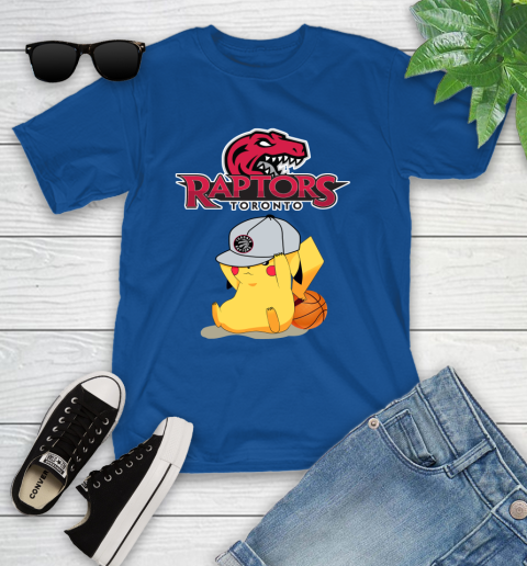 NBA Pikachu Basketball Sports Toronto Raptors Youth T-Shirt 9