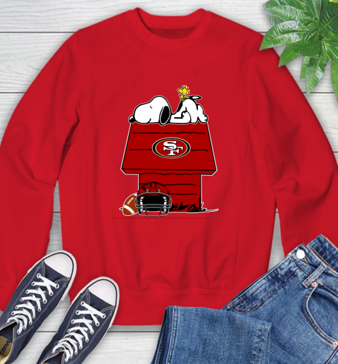 San Francisco 49ers NFL Football Snoopy Woodstock The Peanuts Movie Sweatshirt 10