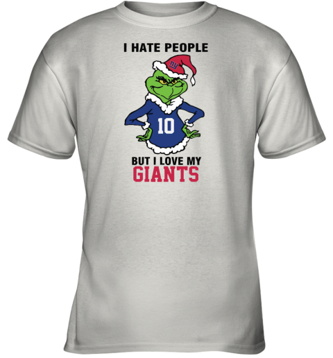 I Hate People But I Love My Giants New York Giants NFL Teams Youth T-Shirt