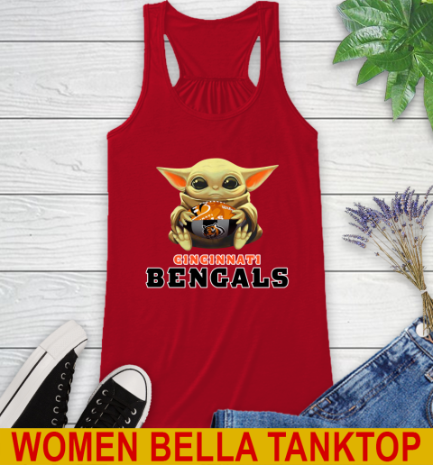 NFL Football Cincinnati Bengals Baby Yoda Star Wars Shirt Racerback Tank 6