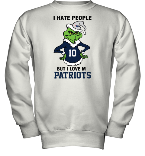 I Hate People But I Love My New England Patriots New England Patriots NFL Teams Youth Sweatshirt
