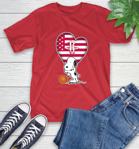 Houston Rockets NBA Basketball The Peanuts Movie Adorable Snoopy T-Shirt 10