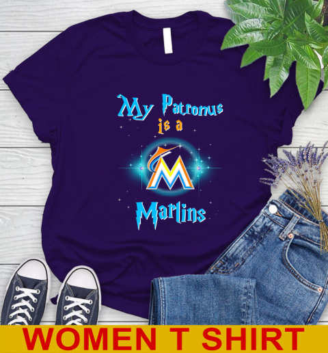 MLB Baseball Harry Potter My Patronus Is A Miami Marlins Women's T-Shirt 4