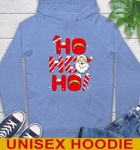 Los Angeles Chargers NFL Football Ho Ho Ho Santa Claus Merry Christmas Shirt Hoodie 11