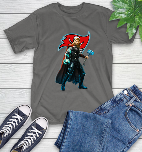 NFL Thor Avengers Endgame Football Tampa Bay Buccaneers T-Shirt 9