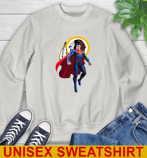 NFL Superman DC Sports Football Washington Redskins Sweatshirt 12