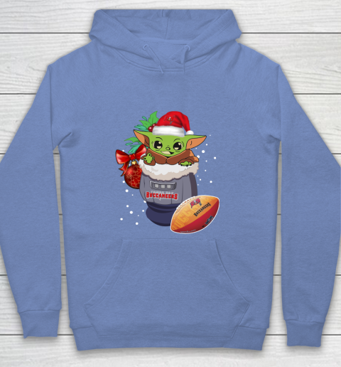 Tampa Bay Buccaneers Christmas Baby Yoda Star Wars Funny Happy NFL Youth Hoodie 10