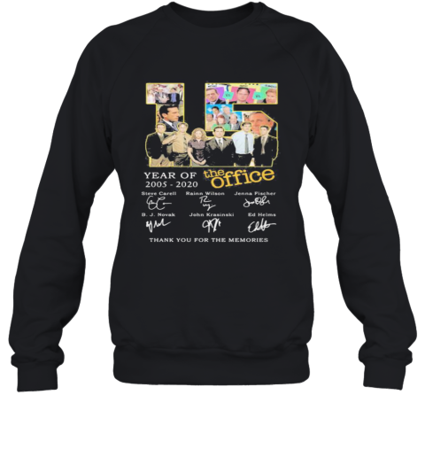 15 Year Of 2005 2020 The Office Thank For The Memories Signatures Sweatshirt