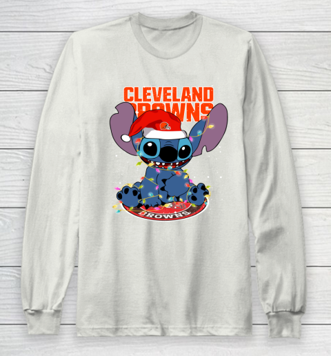 Cleveland Browns NFL Football noel stitch Christmas Long Sleeve T-Shirt 9