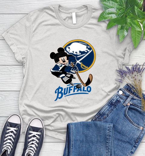 NHL Buffalo Sabres Mickey Mouse Disney Hockey T Shirt Women's T-Shirt