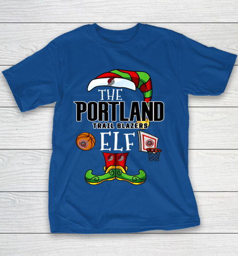 Portland Trail Blazers Christmas ELF Funny NBA Youth T-Shirt 6