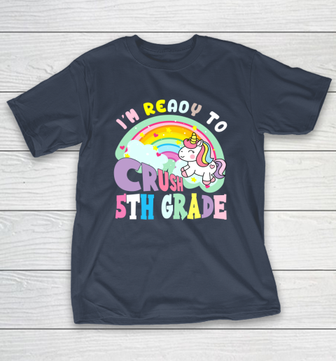 Back to school shirt ready to crush 5th grade unicorn T-Shirt 3