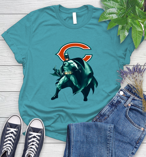 NFL Batman Football Sports Chicago Bears Women's T-Shirt 12