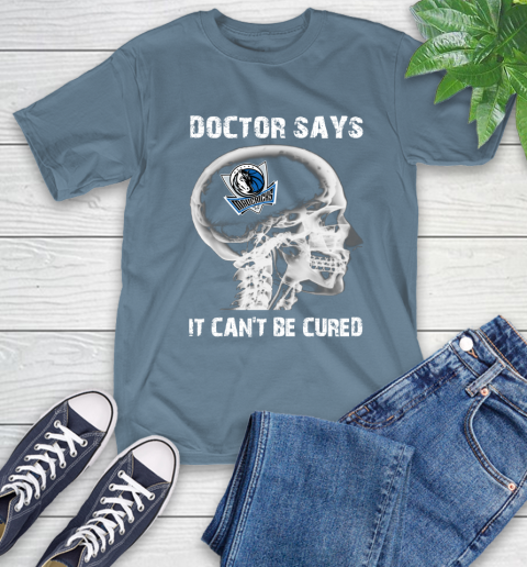 NBA Dallas Mavericks Basketball Skull It Can't Be Cured Shirt T-Shirt - Image 10