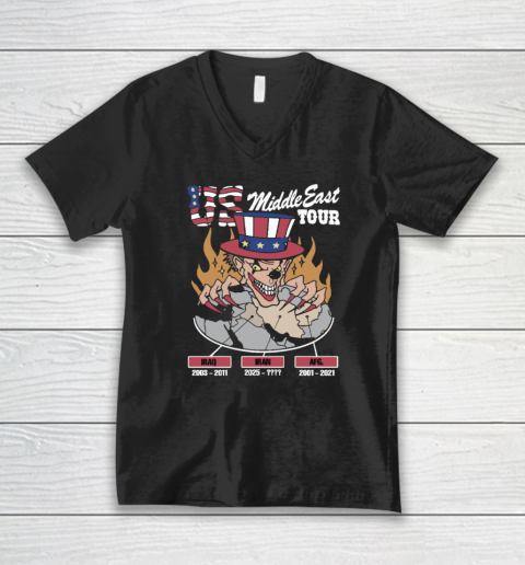 US Middle East Tour Iraq Iran AFG V-Neck T-Shirt