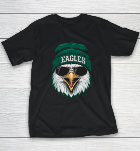 Cool Face Eagles With Sunglasses Vintage Funny Youth T-Shirt