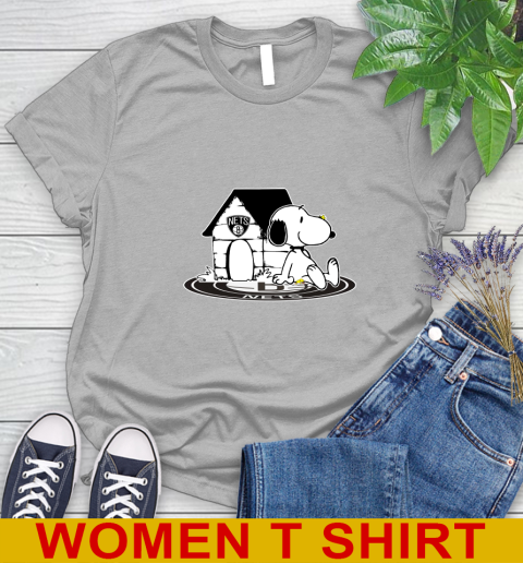 NBA Basketball Brooklyn Nets Snoopy The Peanuts Movie Shirt Women's T-Shirt 5
