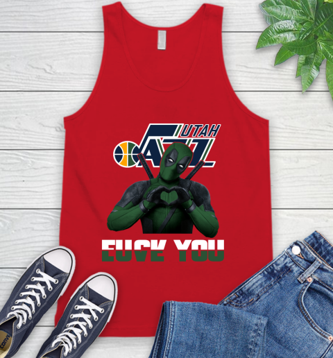 NBA Utah Jazz Deadpool Love You Fuck You Basketball Sports Tank Top 5