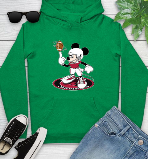 NFL Football Arizona Cardinals Cheerful Mickey Disney Shirt fish pond Youth Hoodie 7