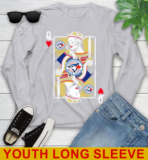 MLB Baseball Toronto Blue Jays The Queen Of Hearts Card Shirt Youth Long Sleeve 5