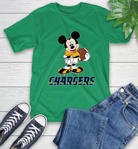 NFL Football Los Angeles Chargers Cheerful Mickey Mouse Shirt T-Shirt - Image 9