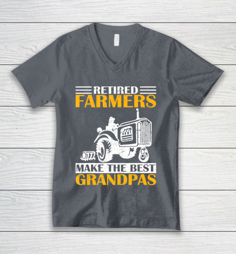 GrandFather gift shirt Retired Farmer Tractor Make The Best Grandpa Retirement Gift T Shirt V-Neck T-Shirt 4